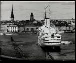 Ocean Liner in Stockholm harbor