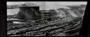 [Docks in Weehawken opposite Manhattan, across the Hudson]