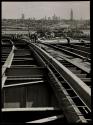 [Construction of Interstate Highway in New Jersey with New York skyline in background]