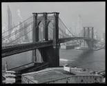 [Brooklyn Bridge seen from Brooklyn side with Downtown Manhattan in the background]