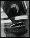 [Anthropological display - tribal mask, museum exhibit]