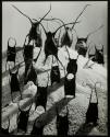 [Skate egg cases on the beach, posed]