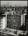 View from the approach of Williamsburg Bridge over the Lower East Side
