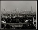 [New York skyline seen from New Jersey at a distance of 16 miles]