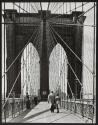 [Brooklyn Bridge and pedestrian promenade]