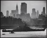 [American battleship on the Hudson River, New York]