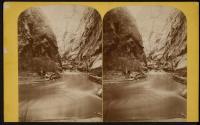 [Cañon of the Colorado River, camera on tripod on river bank]