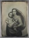 [Reproduction of drawing of Raphael's Sistine Madonna, with Saints Sixtus and Barbara (detail)]