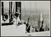 [Bricklayers at work on the Empire State Building]