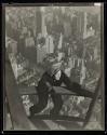 [Man on girders, mooring mast, Empire State Building]