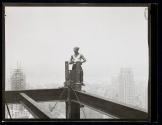 [Worker on girders, Empire State Building construction]