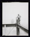 [Worker on girders, Empire State Building construction]