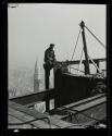 [Steel worker on girder, Empire State Building construction]