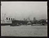 [View of city from river]