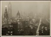 [Night view of city & Empire State building]