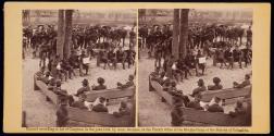 A Council of war at Massaponax Church, Va., 21st May, 1864. Gens. Grant and Meade, Asst. Sec. of War, Dana, and their staff officers