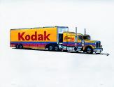 Color sketch of Kodak Racing Team Semi Truck