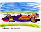 Color sketch of Kodak racing car "co-primary sponsorship"