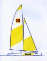 Color sketch of Kodak sailboat