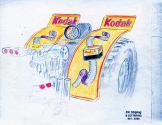 Color sketch of Kodak racecar