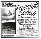 Flyer for Kodak Sports Freestyle Splash Aerial Competition in Lake Placid