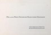 Calling card for Mr. & Mrs. George B. Dryden