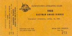 Unused admission ticket to Eastman Kodak sports-related award event