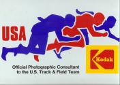 Sign for Kodak, Official Photographic Consultant to the US Track & Field Team