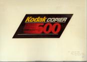 Sticker for Kodak Copier 500