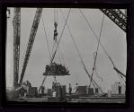 Raising equipment on derrick
