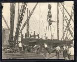 [Derricks, Empire State building construction]