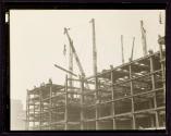 [Derricks, Empire State building construction]