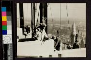 [Bricklayers at work on the Empire State Building]