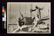 [Bricklayers at work on the Empire State Building]