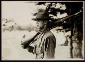 [Soldier with rifle, Army training camp]