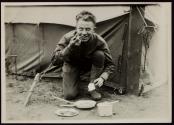 [Soldier eating, Army training camp]