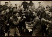 [Soldiers boxing, Army training camp]