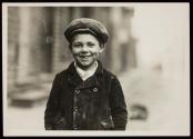 Happy street boy in Pennsylvania mill town