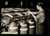 [Man at work in textile mill]