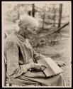 Mrs. Sarah J. Wilson has lived ninety-one years on a farm near Bulls Gap, Tennessee. In addition to daily work around the home, she finds time to raise some cotton, carding and spinning it herself. She also s some hand weaving.