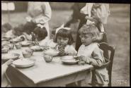 French Children being fed by Red Cross. 1919 (ARC War Relief)