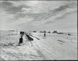 Icy road near Brookings, South Dakota