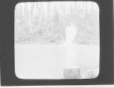 Logs shooting down a mountain side thru a 350 ft. flume, Ore.