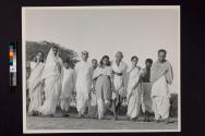 [Mahatma Gandhi with his granddaughter and grandniece]