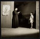 Padre Francisco Silva talking with children, Cantaura, Eastern Venezula