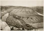 Green River Cañon, Upper Cañon, Great Bend, Uinta Mountains, The Horseshoe and Green River below the bend from Flaming Gorge Ridge. (United States Geological Survey.)