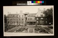 View of Eastman's Home during Conservatory expansion showing the hole getting smaller