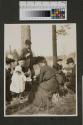 George Eastman and guests picnicking in forest, Oak Lodge trip