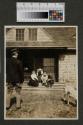 Eastman's guests being photographed on porch, Oak Lodge trip
