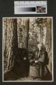 Adelaide Hubbell and Maria Eastman in forest, Oak Lodge trip